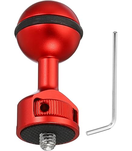 Amazon | PATIKIL 25 mm ボールアダプター 6 mm-20ネジ付き 360度回転